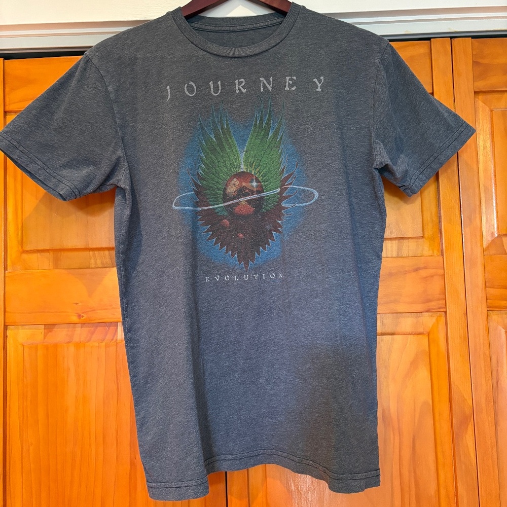 Journey Band Gray T-Shirt, Size Small, Men, Unisex, Women, Evolution Album